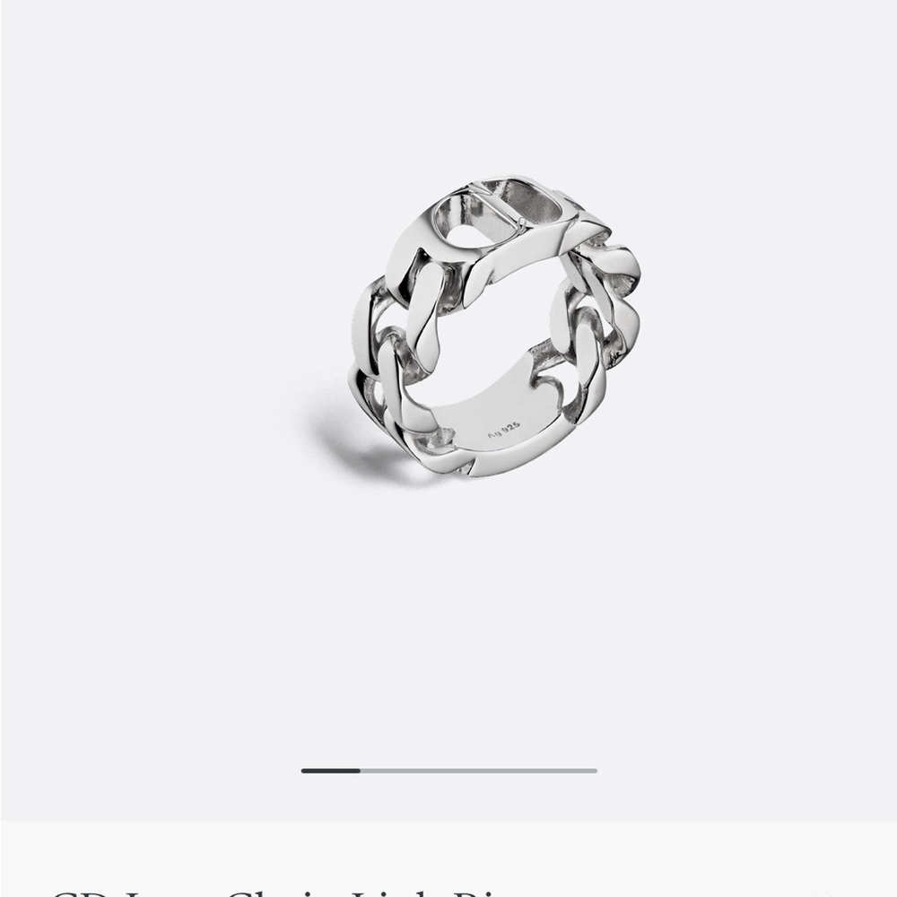 Christian Dior CD Icon Chain Link Ring